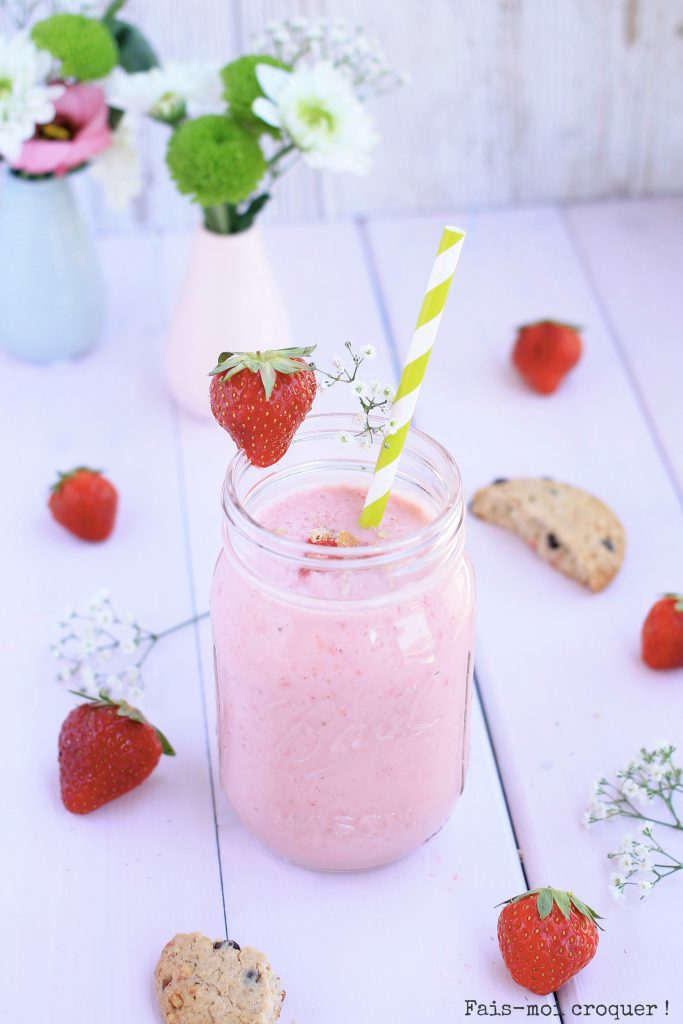 milkshake vegan fraise