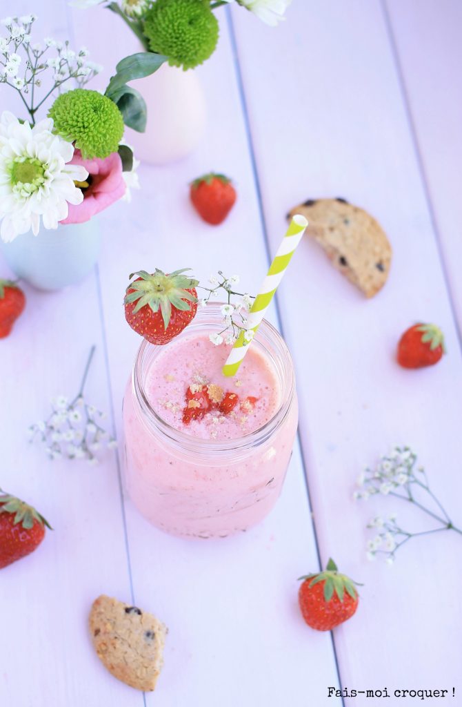 milkshake vegan fraise