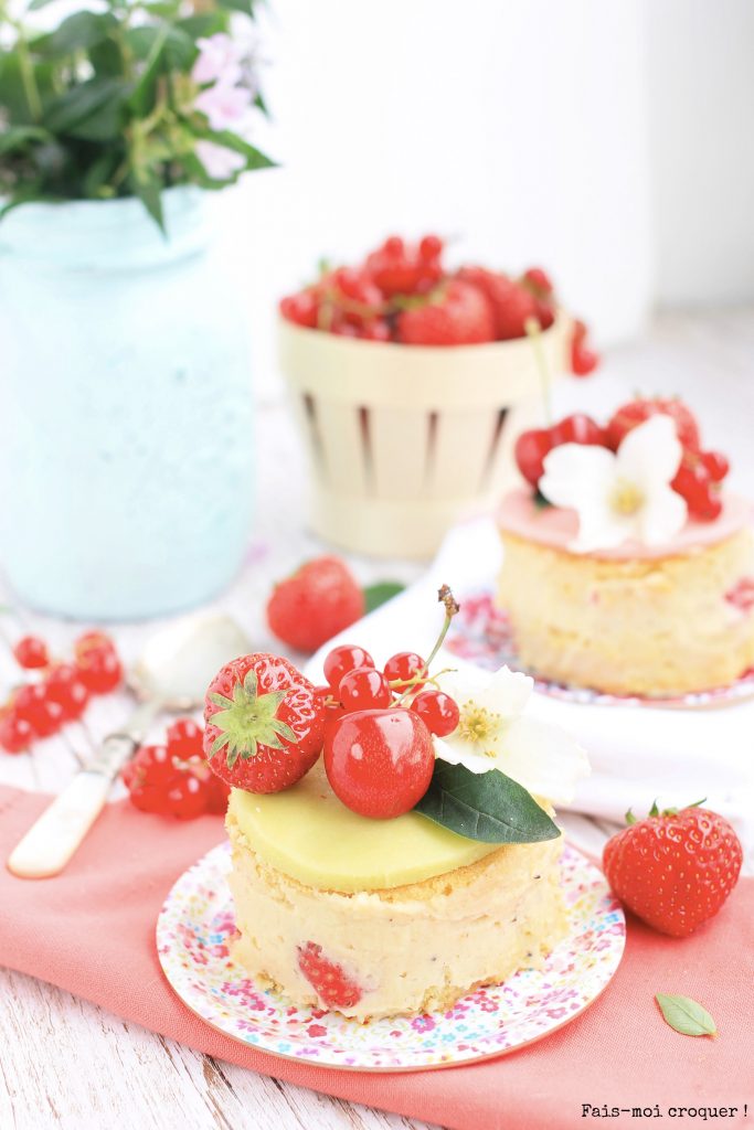 Mini naked cake fraisier