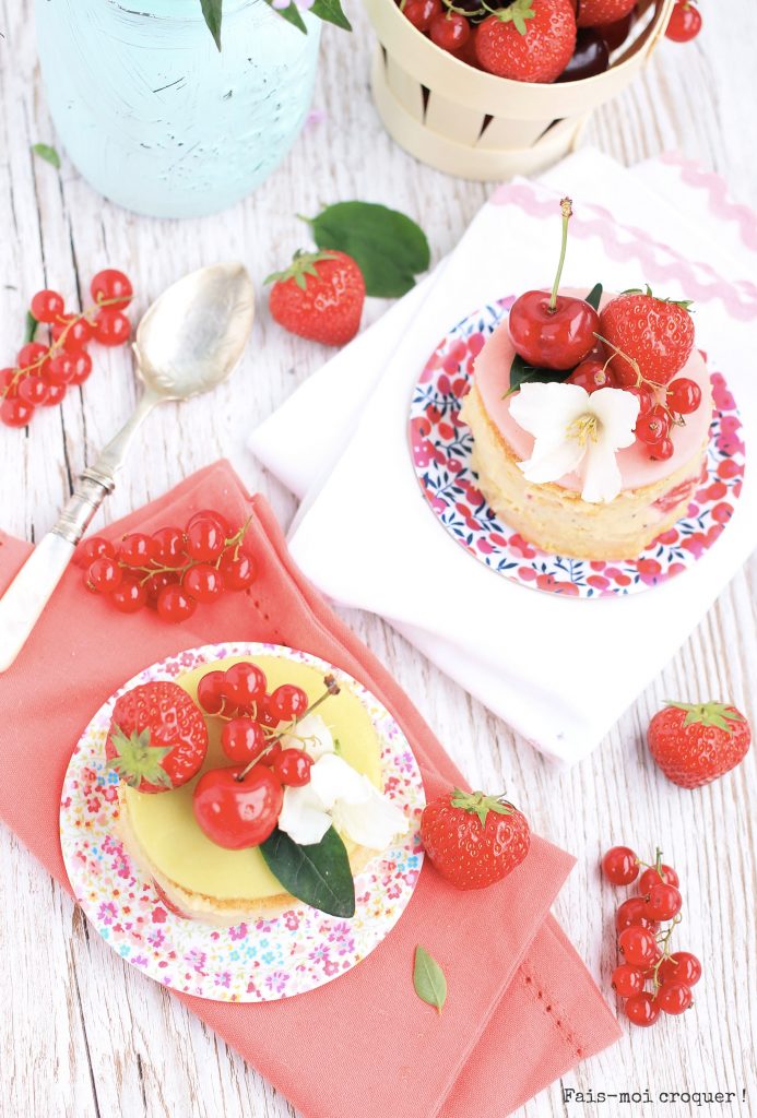 Mini naked cake fraisier