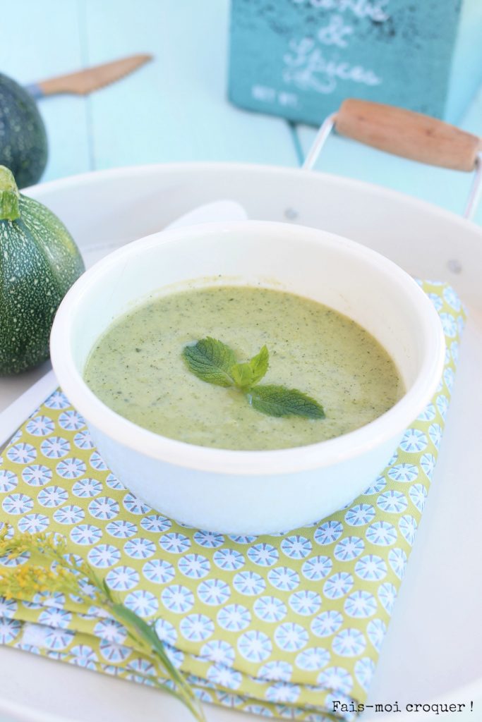 gaspacho menthe courgettes